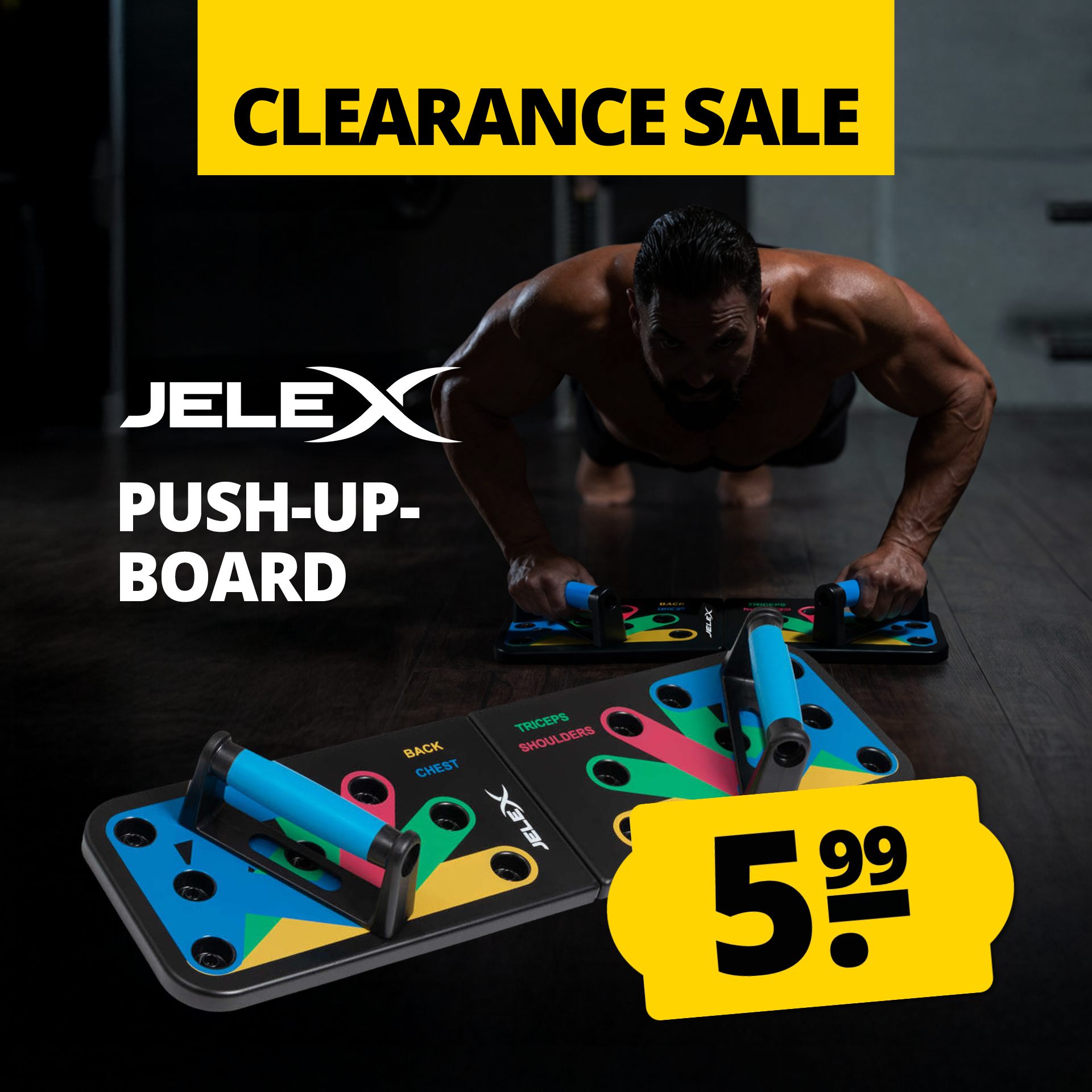 jelex tornado chest push up board tavola per flessioni