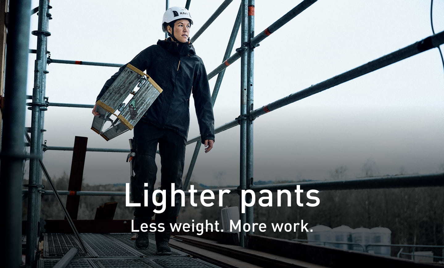 Woman wearing Helly Hansen BRZ pants