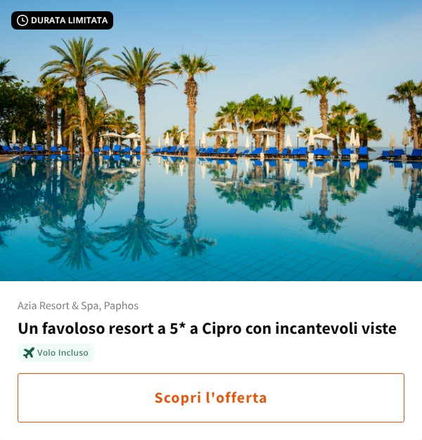 Un favoloso resort a 5* a Cipro con incantevoli viste