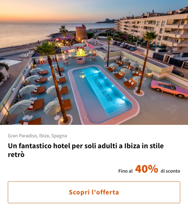 Un fantastico hotel per soli adulti a Ibiza in stile retrò