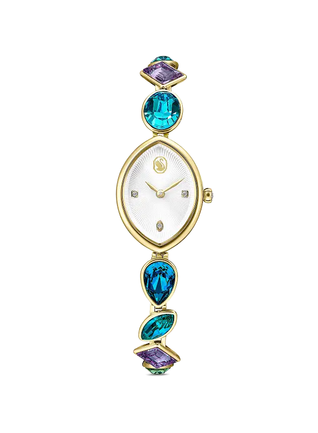 Orologio Gema, Bracciale in cristallo, Tono dorato, Finitura in oro