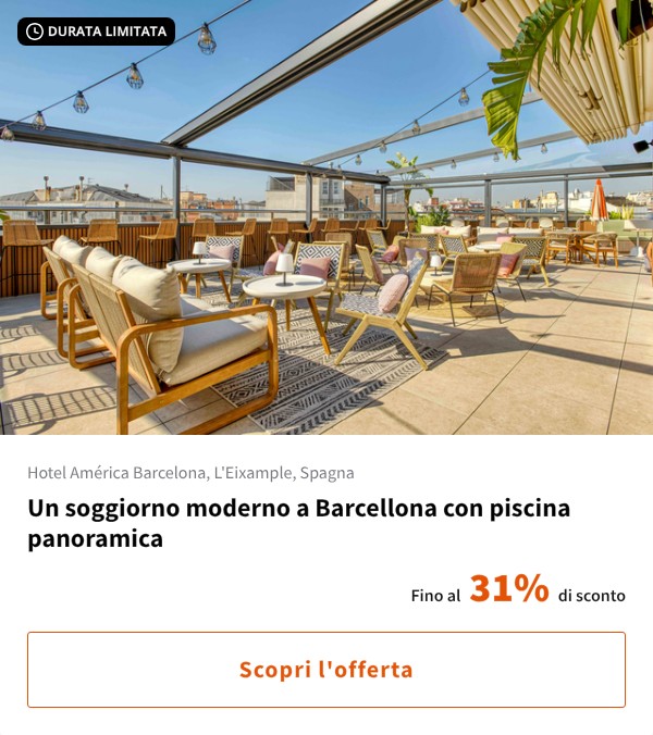 Un soggiorno moderno a Barcellona con piscina panoramica