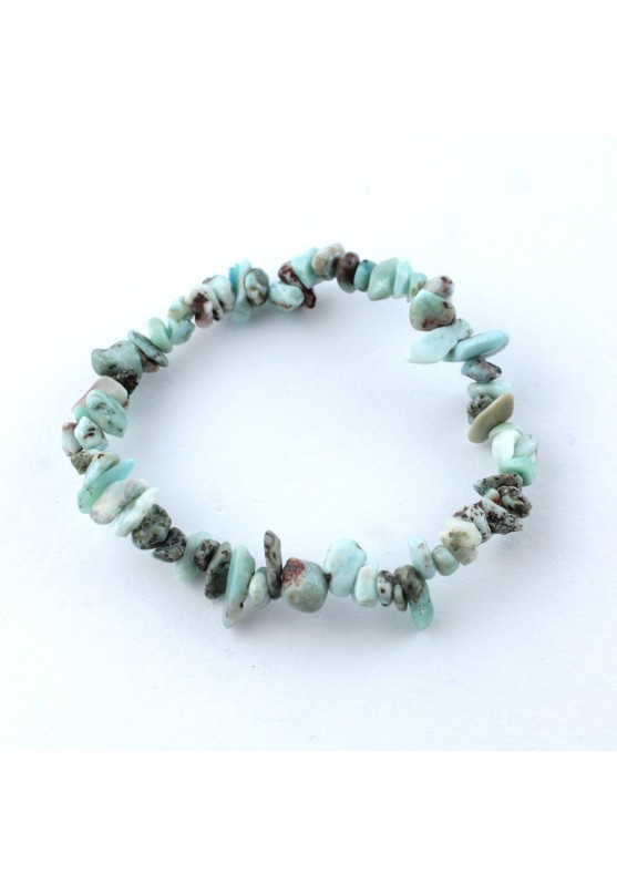 Image of Bracciale Chips LARIMAR MINERALI * Prezioso di LARIMAR Qualità Extra Pietra Preziosa