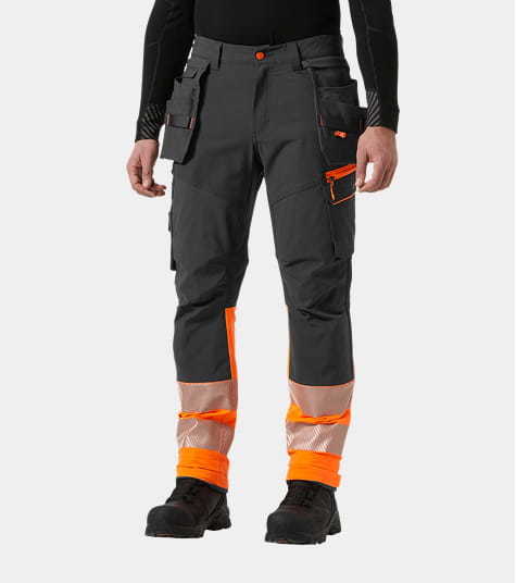 ICU BRZ Hi Vis Construction Trousers Class 1