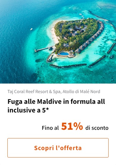 Fuga alle Maldive in formula all inclusive a 5*