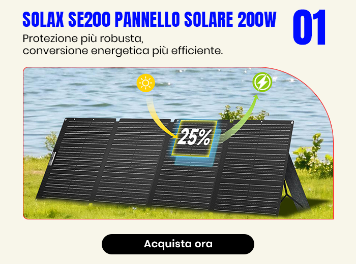 SOLAX SE200 Pannello Solare Monocristallino 200W