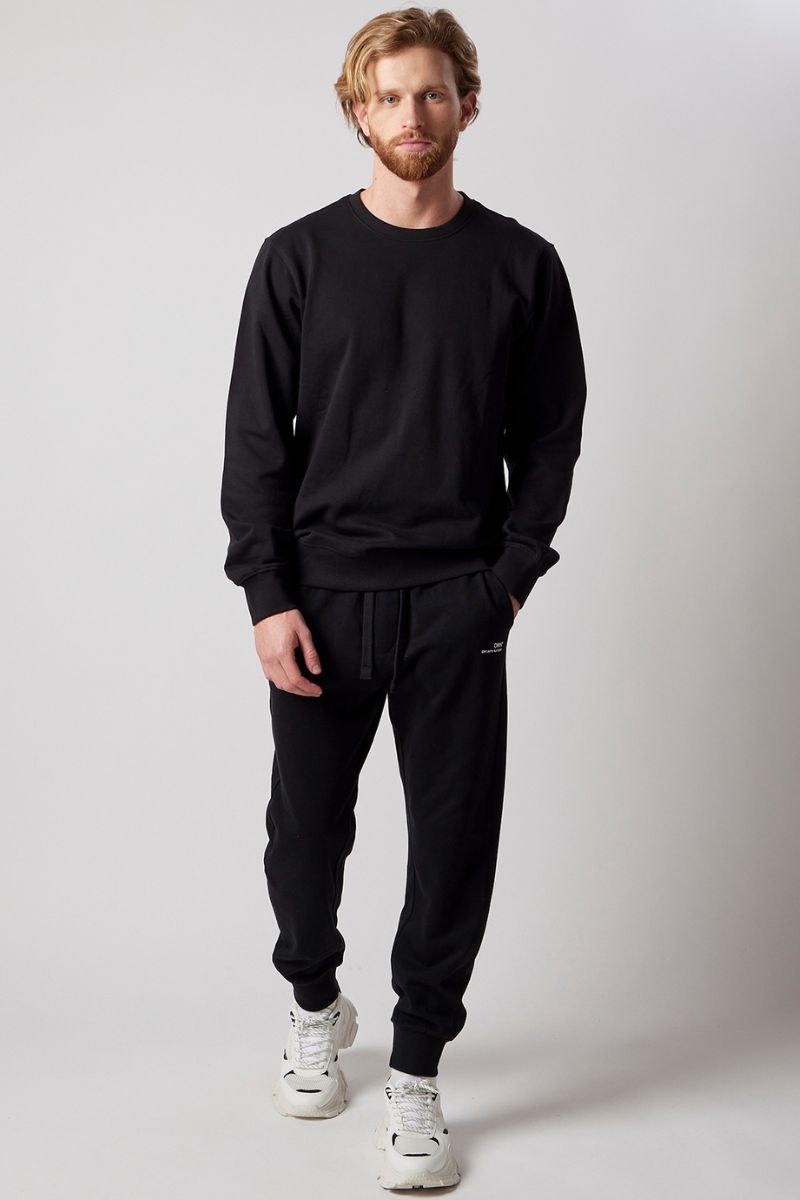 Set Felpa Girocollo + Joggers Nero