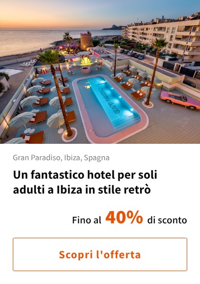 Un fantastico hotel per soli adulti a Ibiza in stile retrò