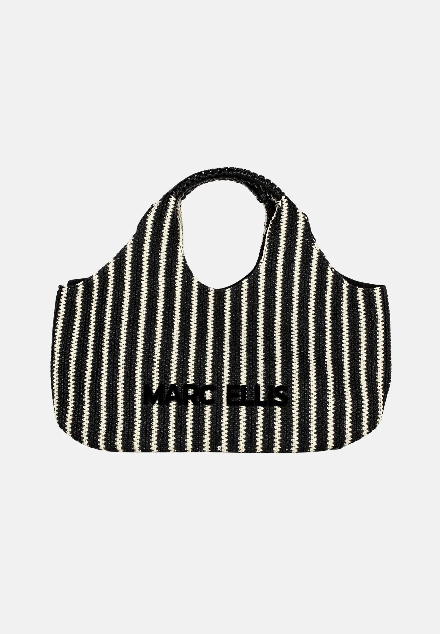 Image of MARC ELLIS Borsa mare Buby Eivissa nera e panna da donna