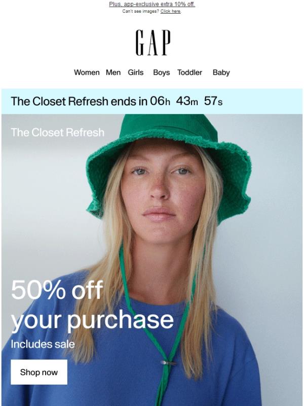 Ending @ midnight: half off your purchase won’t last