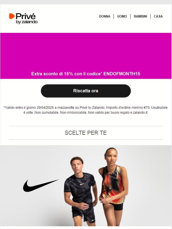 Extra sconto di 15% | Nike Performance, TWINSET e Kappa ⎪ I top 3 di oggi