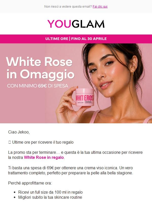 ⏰ Ultime ore: white rose in regalo