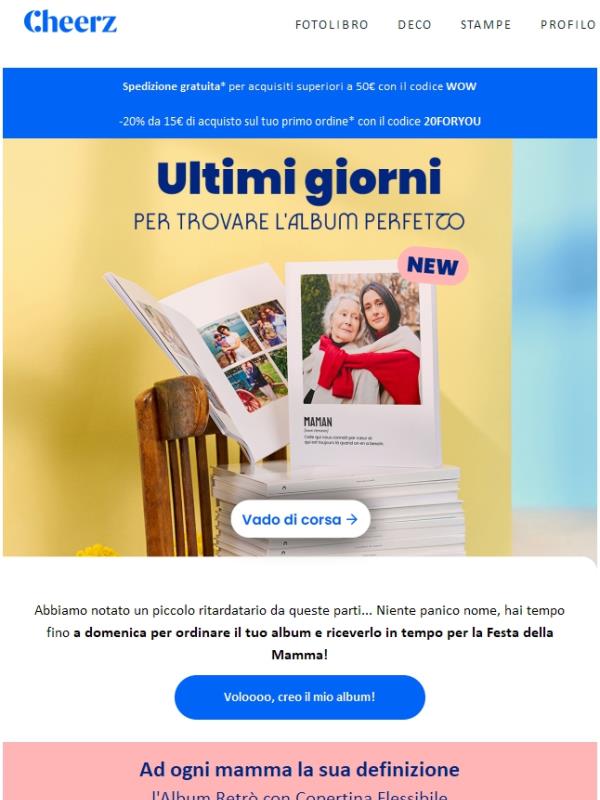 Ordina subito il tuo album...