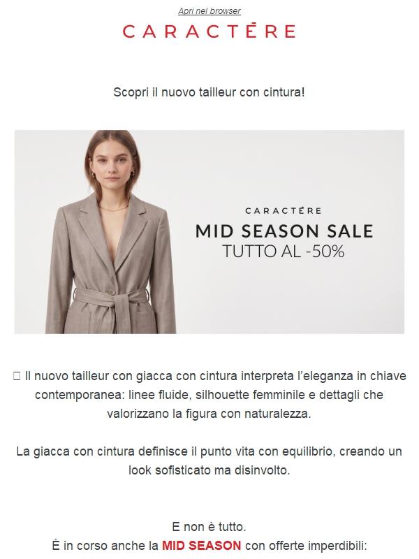 Nuovo tailleur + Mid Season Sale.
