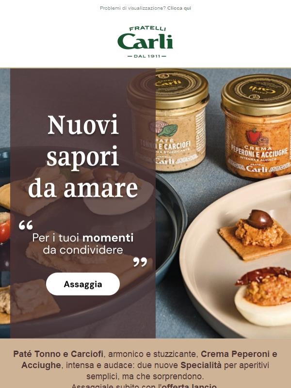 Nuove Specialità: apri, servi, gusta e condividi