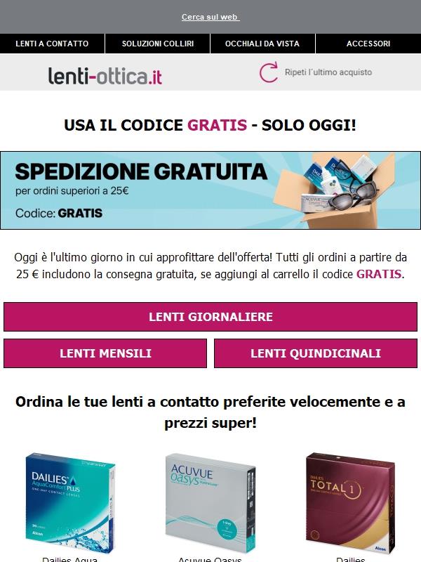 Ehi, il codice per la consegna gratuita scade oggi ⌛