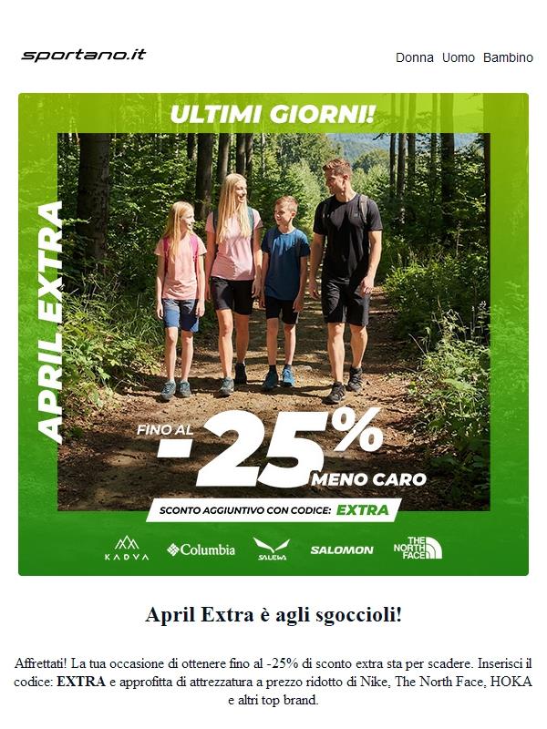 Ultime occasioni per approfittare degli sconti sportivi fino al -25%!