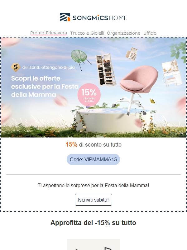 💫Festa della Mamma: 15% di sconto esclusivo