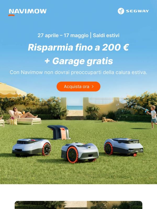 Fino a 200 € DI SCONTO + Garage in omaggio