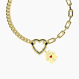 Bracciale DUETTO   con ciondolo CASETTA