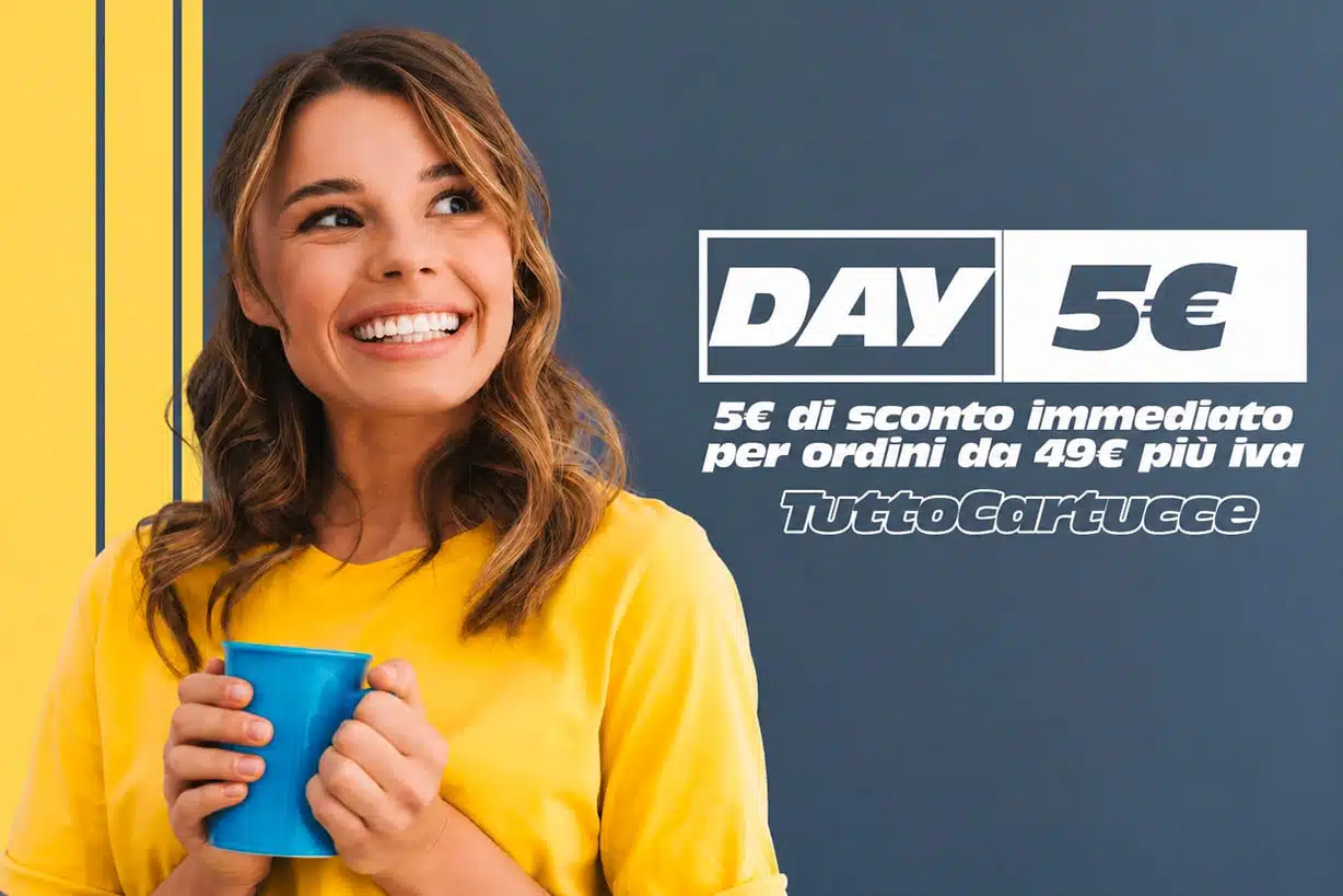 Day 5 euro - 5 euro di sconto per ordini da 49 euro + IVA