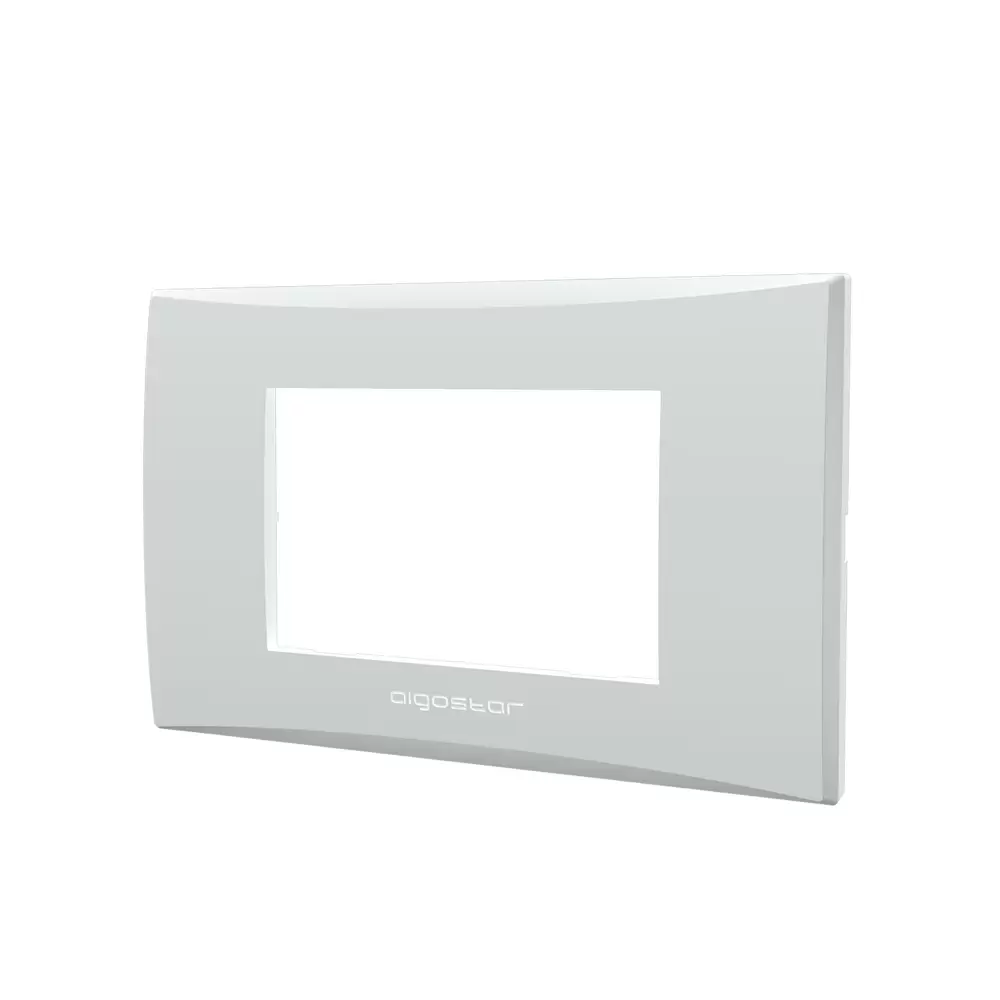 Placca 3 moduli 503 in plastica bianca compatibile anche con Vimar Plana
