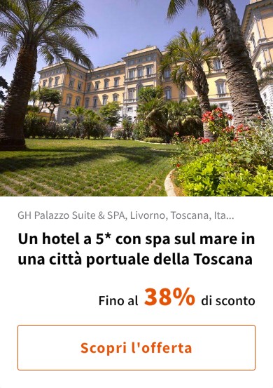 Un hotel a 5* con spa sul mare in una città portuale della Toscana
