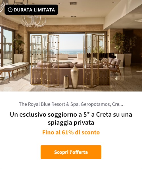 Un esclusivo soggiorno a 5* a Creta su una spiaggia privata