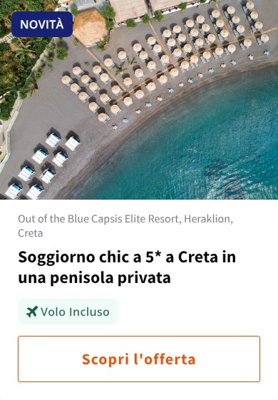 Soggiorno chic a 5* a Creta in una penisola privata