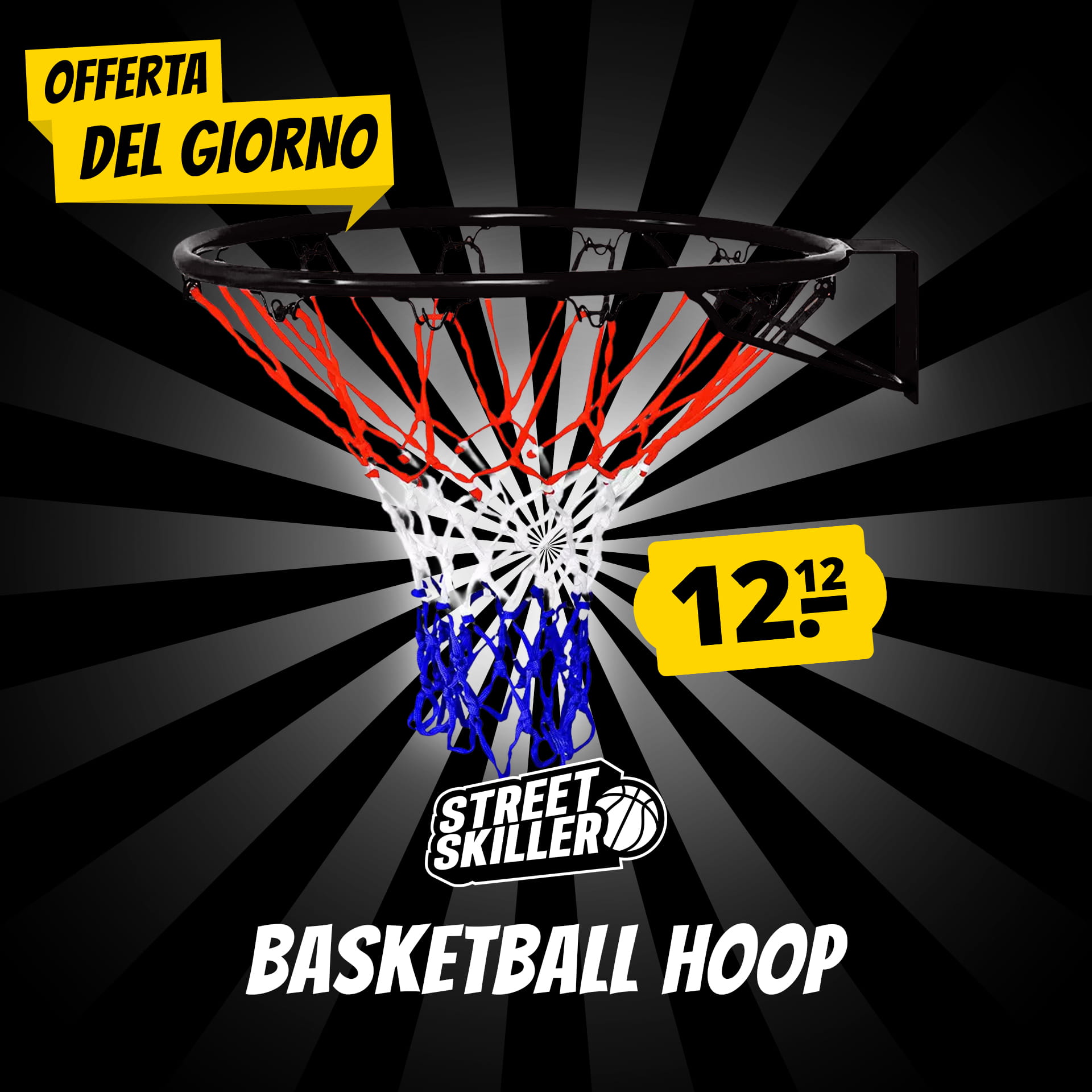 streetkiller canestro da basket con supporto a muro