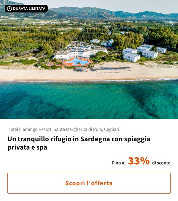Un tranquillo rifugio in Sardegna con spiaggia privata e spa
