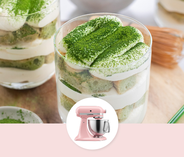 Matcha tiramisu cups