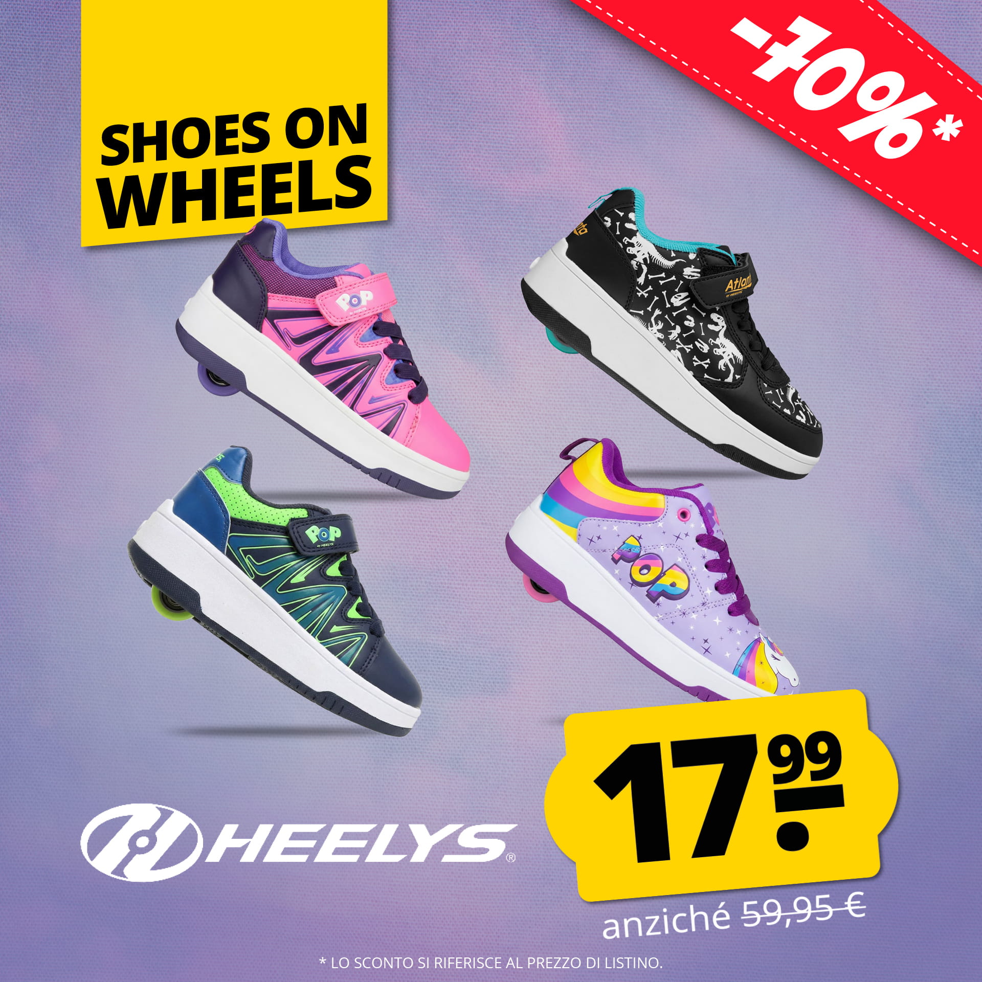 heelys pop bambini scarpe con le rotelle