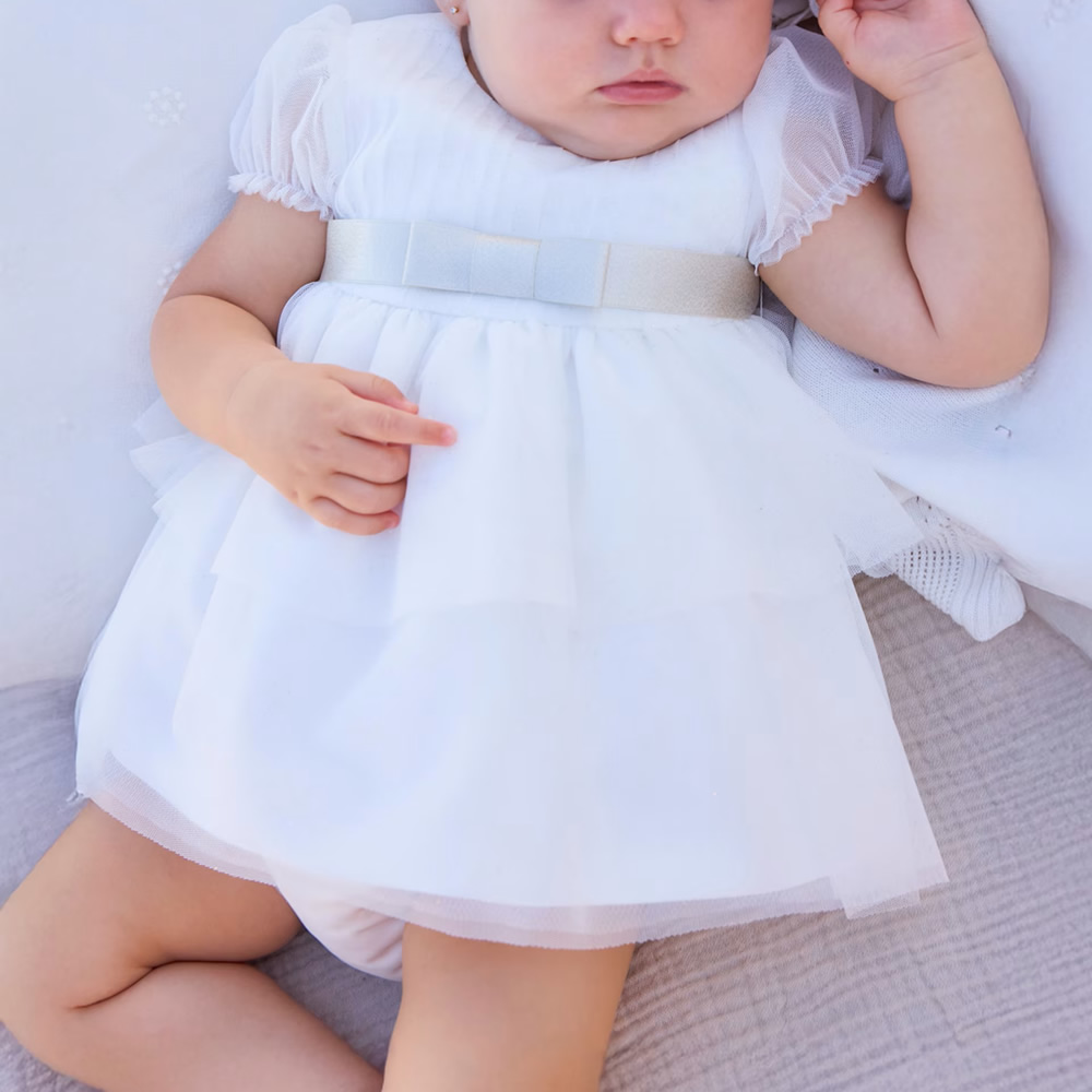 Image of VESTITO CERIMONIA CON COPRIPANNOLINO 1882 NEONATA MAYORAL