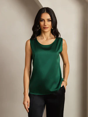 Image of 19Momme Seta Relax Girocollo Canotta