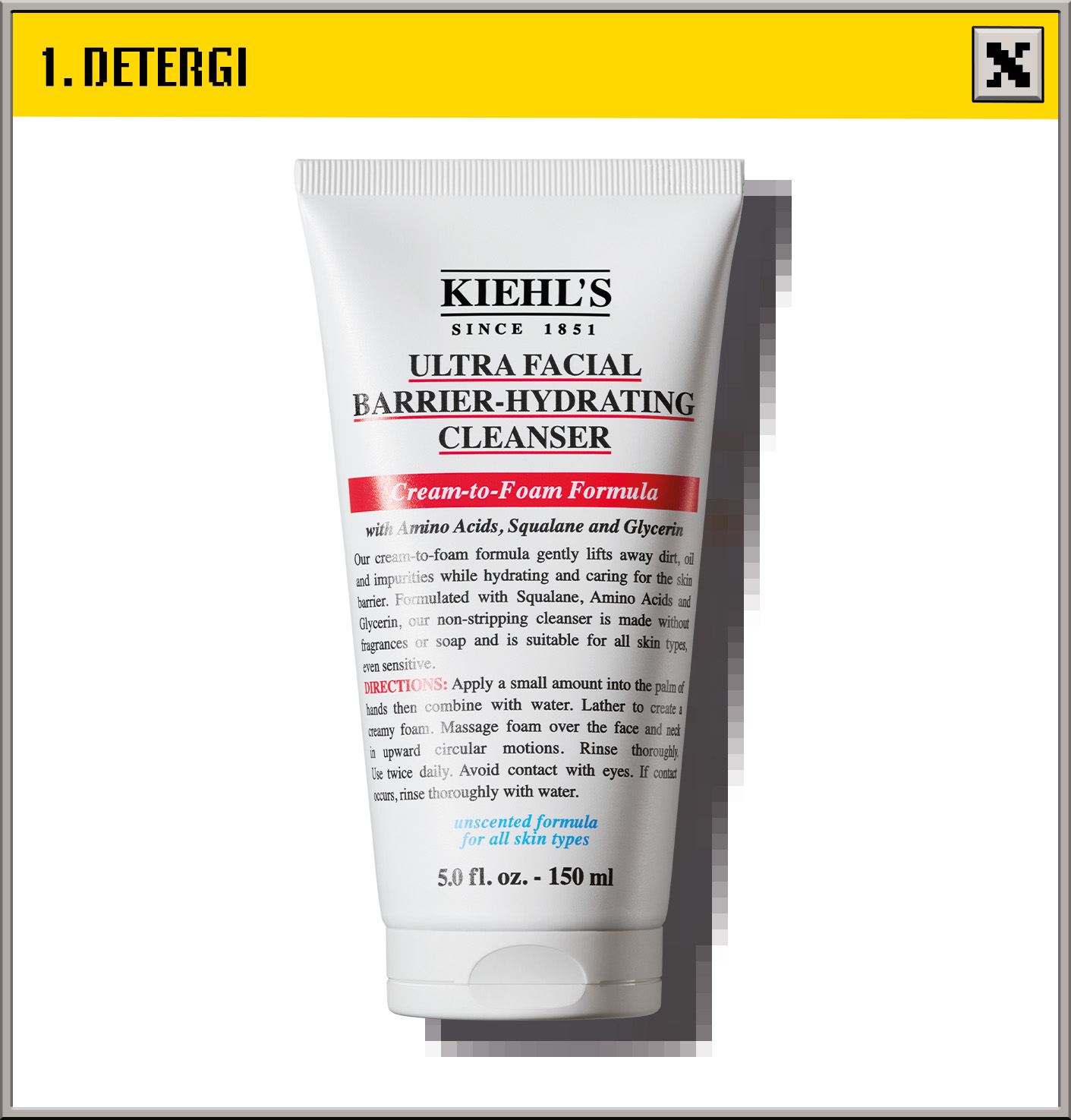 Kiehl's Ultra Facial Barrier-Hydrating Cleanser, 150ml &mdash; Step 1: Detergi.