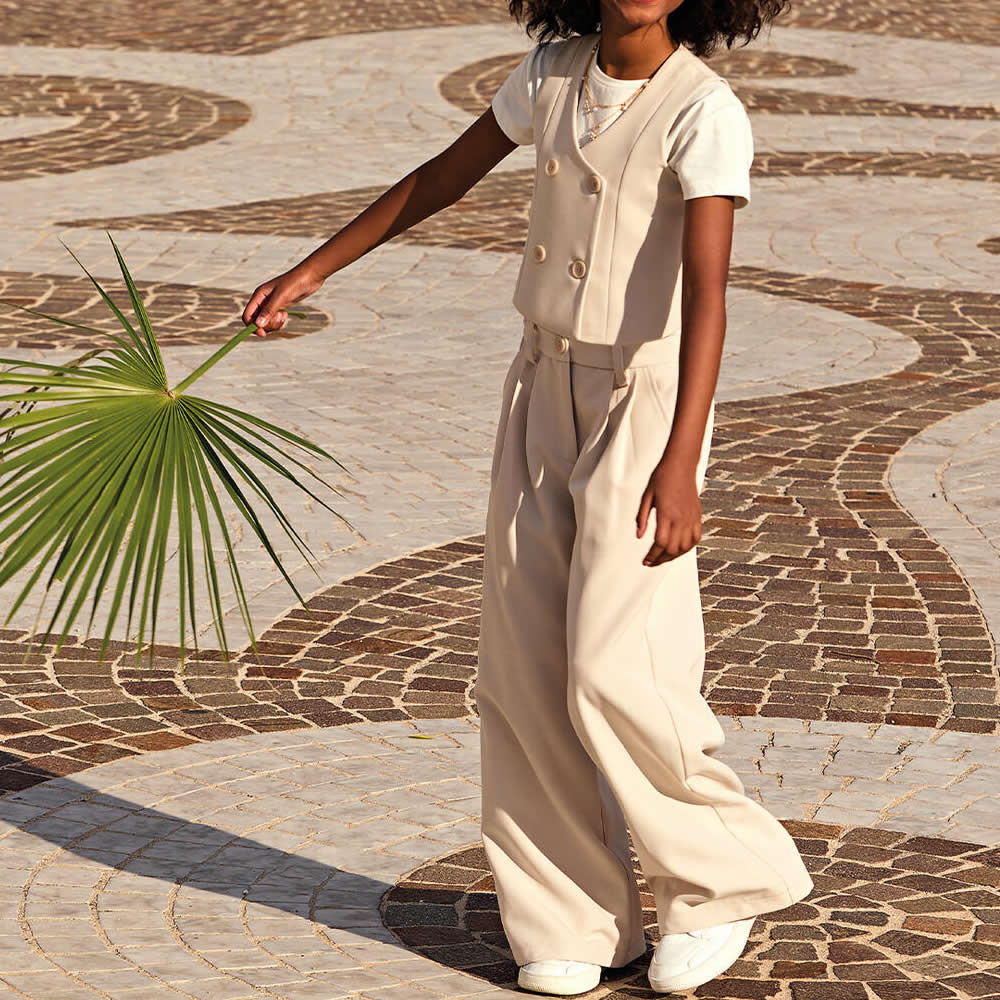 Image of PANTALONE CERIMONIA TINTA UNITA 4G720 RAGAZZA IDO