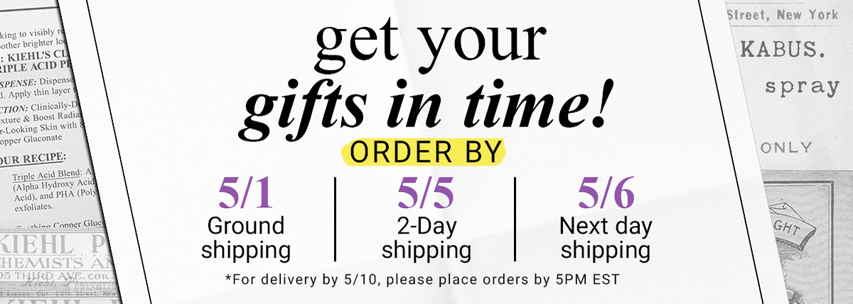 get your gifts in time!