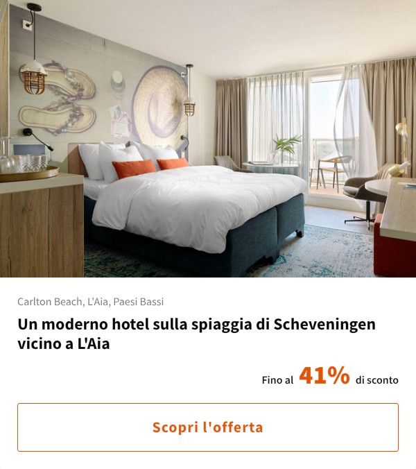 Un moderno hotel sulla spiaggia di Scheveningen vicino a L'Aia