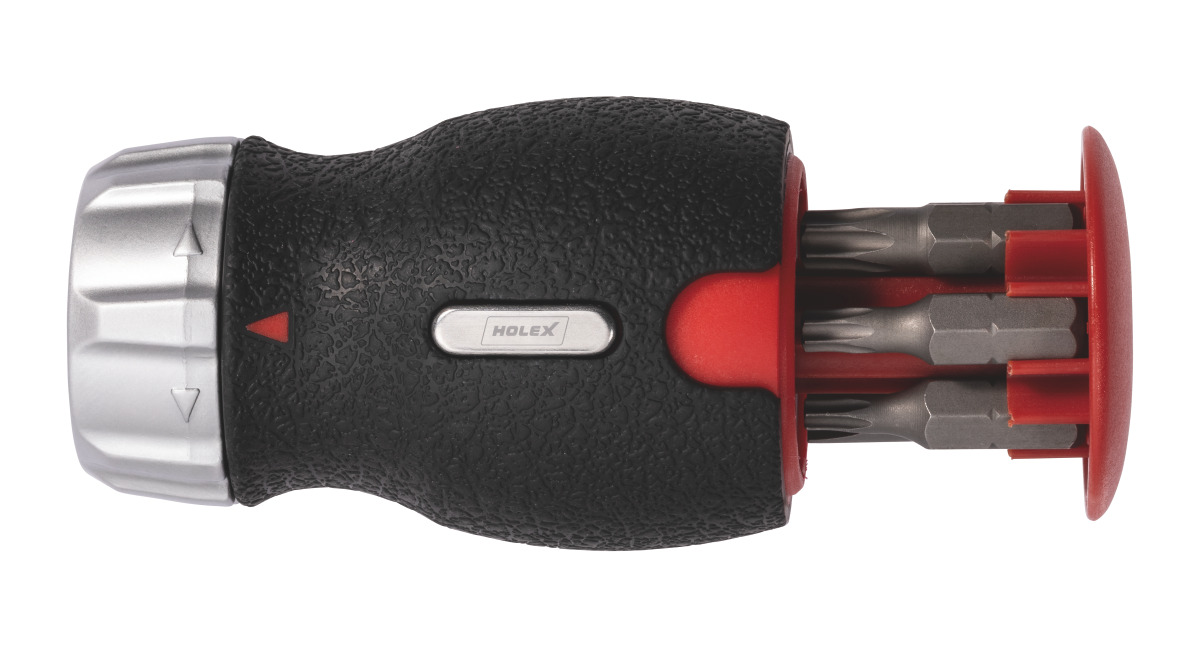 HOLEX - Giraviti portainserti con portabit per bit da 1/4 pollice con cricchetto e magnete, Modello: 1