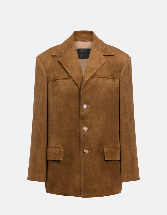 Image of Dondup Blazer monopetto over in suede