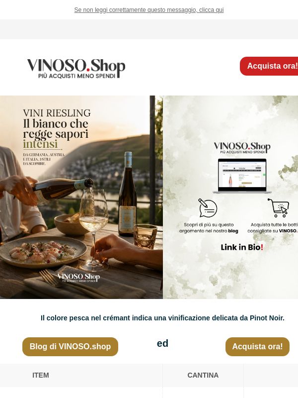 🌿 VINOSO | Il Riesling è unico: Aromi che evolvono nel tempo