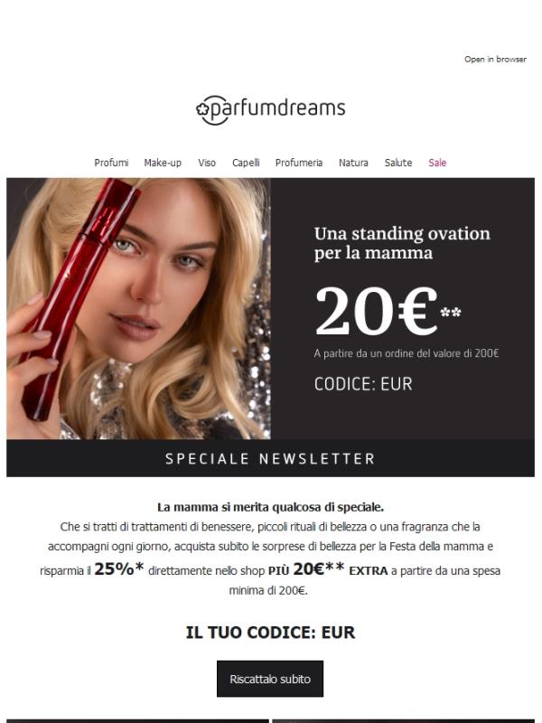 Affrettati: 25% + 20€ per la Festa della mamma 🎀