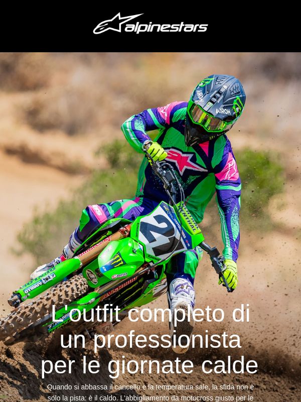 Realizzata per i campioni. Collaudata dove conta davvero.