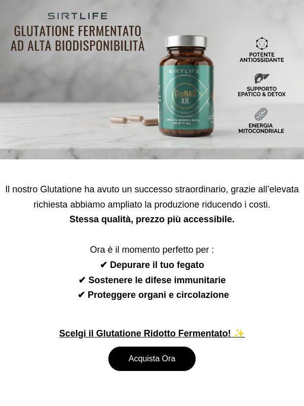 Glutatione Ridotto Fermentato