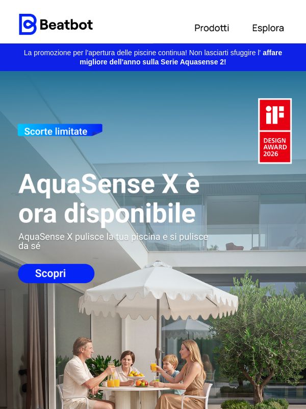 Ora in magazzino — Vedi AquaSense X in azione reale