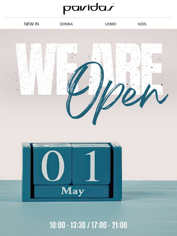 Orari speciali 1° Maggio! 🕙