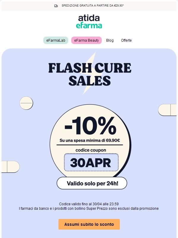 ⚡ Flash Cure Sales | -10% di Sconto per te!