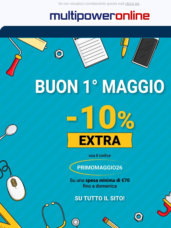 🔥10% EXTRA su tutto il sito! 🤩
