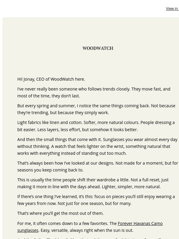 I stick to what works